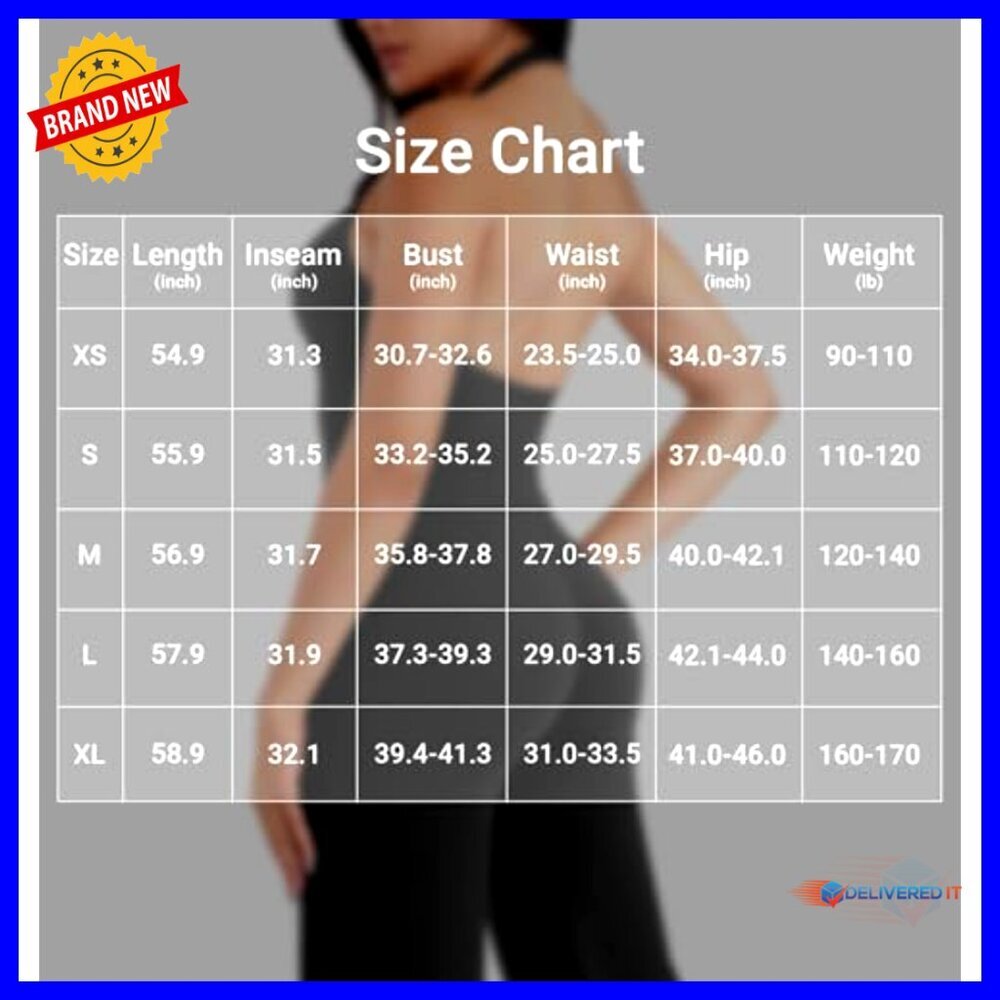 Women's Workout Jumpsuit Halter Leggings Adjustable Strap Yoga Gym - Picture 6 of 7
